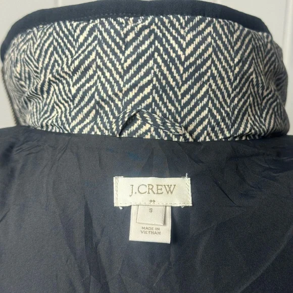 J.Crew Herringbone Quilted Puffer Vest – Black/Cream, Women’s S (Down Fill) - Picture 6 of 8